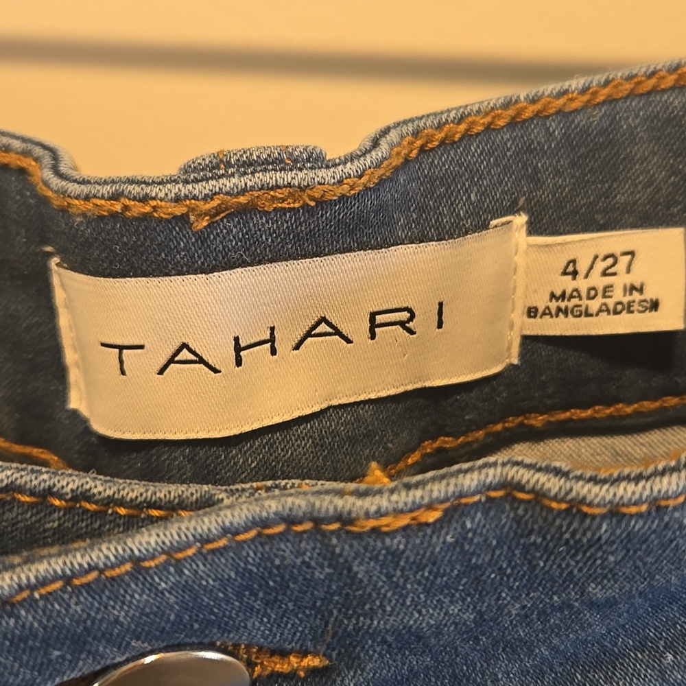 Tahari Women's Straight Leg Blue Jeans - Picture 2 of 14